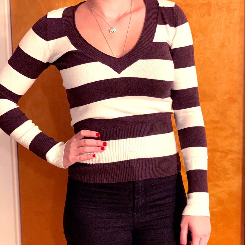 Brown & White Cardigan